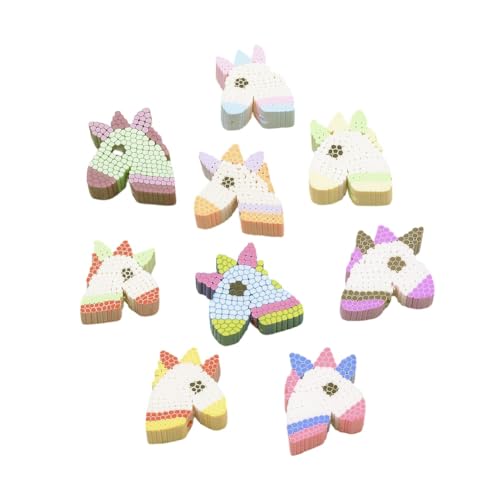 Ipotkitt 1000 Stück handgefertigte Polymer-Ton-Pferdeperlen, Regenbogen-Tier-Abstandshalter-Perlen für DIY-Schmuckherstellung, Armband, Halskette, Ohrringe, Schlüsselanhänger, Geldbörse, Handwerk von Ipotkitt