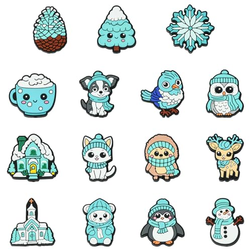 Ipotkitt 15 Stück blaue Silikon-Perlen im Winter-Design, Motiv: Schneemann, Pinguin, Schneeflocke, Schnee, Abstandshalter für DIY, Schmuck, Handwerk, Armband, Halskette, Stifte, Schlüsselanhänger Ipotkitt 15 Stück blaue Silikon-Perlen im Winter-Design, Motiv: Schneemann, Pinguin, Schneeflocke, Schnee, Abstandshalter für DIY, Schmuck, Handwerk, Armband, Halskette, Stifte, Schlüsselanhänger von Ipotkitt