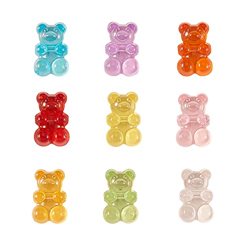 Ipotkitt 180 Stück 9 Farben Transparente Bär Acryl Perlen für DIY Handwerk Halskette Armband Ohrringe Schmuckherstellung Zubehör - 18,5 x 12 mm Ipotkitt 180 Stück 9 Farben Transparente Bär Acryl Perlen für DIY Handwerk Halskette Armband Ohrringe Schmuckherstellung Zubehör - 18,5 x 12 mm von Ipotkitt