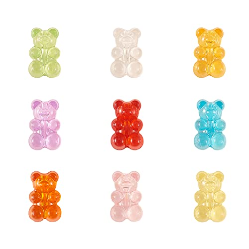 Ipotkitt 180Pcs 9 Farben Transparent Gummibärchen Candy Farbe Acryl Perlen für DIY Schmuck Halskette Armband Ohrring Herstellung Zubehör - 18,5 x 12 mm Ipotkitt 180Pcs 9 Farben Transparent Gummibärchen Candy Farbe Acryl Perlen für DIY Schmuck Halskette Armband Ohrring Herstellung Zubehör - 18,5 x 12 mm von Ipotkitt