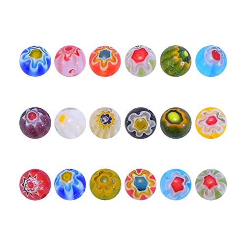Ipotkitt 2 Stränge Millefiori Glas runde einzelne Blumenperlen Stränge Mosaik Perlen Stränge für DIY Schmuck Herstellung Bastelbedarf - 6 mm Ipotkitt 2 Stränge Millefiori Glas runde einzelne Blumenperlen Stränge Mosaik Perlen Stränge für DIY Schmuck Herstellung Bastelbedarf - 6 mm von Ipotkitt