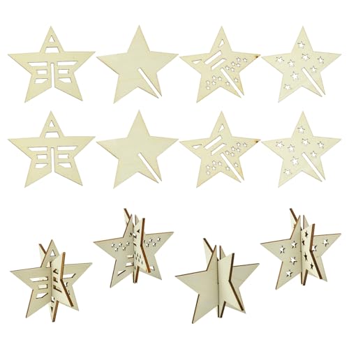 Ipotkitt 20 Stück 4 Stile unlackierte Blanko-Holzstern-Chips ungefärbte hölzerne himmlische Display-Anhänger für DIY Kunst Malerei Handwerk Schmuck Zuhause Schreibtisch Tischdekoration Ipotkitt 20 Stück 4 Stile unlackierte Blanko-Holzstern-Chips ungefärbte hölzerne himmlische Display-Anhänger für DIY Kunst Malerei Handwerk Schmuck Zuhause Schreibtisch Tischdekoration von Ipotkitt