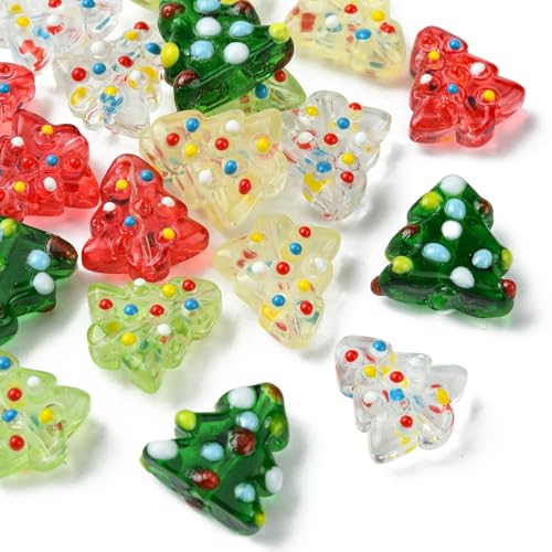 Ipotkitt 20 Stück 5 Farben Glas Weihnachtsbäume Perlen Niedlich Weihnachtsbaum Perlen Bumpy Lampwork Kiefer Lose Perlen für DIY Schlüsselanhänger Lanyard Armband Schmuckherstellung Ipotkitt 20 Stück 5 Farben Glas Weihnachtsbäume Perlen Niedlich Weihnachtsbaum Perlen Bumpy Lampwork Kiefer Lose Perlen für DIY Schlüsselanhänger Lanyard Armband Schmuckherstellung von Ipotkitt