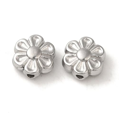Ipotkitt 20 Stück Edelstahl-Blumen-Perlen, Blumenperlen, Sonnenblumen-Metall-Abstandshalter für DIY-Schmuckherstellung, Handwerk, Armband, Halskette, Ohrringe, Schlüsselanhänger Ipotkitt 20 Stück Edelstahl-Blumen-Perlen, Blumenperlen, Sonnenblumen-Metall-Abstandshalter für DIY-Schmuckherstellung, Handwerk, Armband, Halskette, Ohrringe, Schlüsselanhänger von Ipotkitt