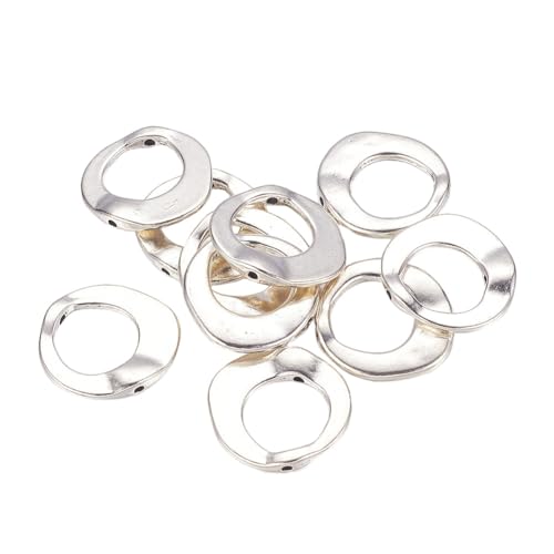 Ipotkitt 20 Stück unregelmäßige Ringperlen aus Legierung, tibetischer Stil, runde Abstandshalter für DIY-Schmuckherstellung, Armband, Halskette, Ohrringe, Schlüsselanhänger, Geldbörse, Handwerk Ipotkitt 20 Stück unregelmäßige Ringperlen aus Legierung, tibetischer Stil, runde Abstandshalter für DIY-Schmuckherstellung, Armband, Halskette, Ohrringe, Schlüsselanhänger, Geldbörse, Handwerk von Ipotkitt