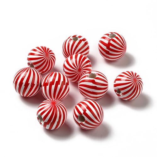Ipotkitt 200 Stück 16 mm rot bedruckte Naturholzperlen rund mit Vortex-Muster Weihnachten klobige Kaugummi-Perlen für DIY Schmuck, Armband, Halskette, Ohrringe, Schlüsselanhänger, Handwerk Ipotkitt 200 Stück 16 mm rot bedruckte Naturholzperlen rund mit Vortex-Muster Weihnachten klobige Kaugummi-Perlen für DIY Schmuck, Armband, Halskette, Ohrringe, Schlüsselanhänger, Handwerk von Ipotkitt
