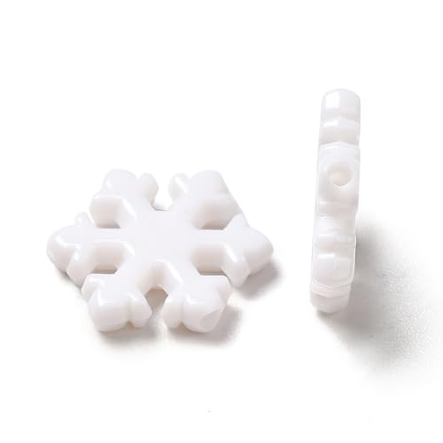 Ipotkitt 200 Stück weiße, undurchsichtige Acryl-Schneeflocken-Perlen für Weihnachten, Winter-Thema, Abstandshalter für Schmuckherstellung, Handwerk, DIY, Armband, Halskette, Ohrringe Ipotkitt 200 Stück weiße, undurchsichtige Acryl-Schneeflocken-Perlen für Weihnachten, Winter-Thema, Abstandshalter für Schmuckherstellung, Handwerk, DIY, Armband, Halskette, Ohrringe von Ipotkitt