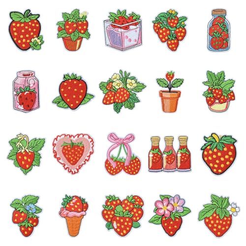Ipotkitt 21 Stück 21 Stile Erdbeerform Patches zum Aufbügeln auf Beeren Obst Thema Applikationen zum Aufnähen von Jacken, Rucksäcken, Hüten, Jeans, Kleidung, Großdekoration Ipotkitt 21 Stück 21 Stile Erdbeerform Patches zum Aufbügeln auf Beeren Obst Thema Applikationen zum Aufnähen von Jacken, Rucksäcken, Hüten, Jeans, Kleidung, Großdekoration von Ipotkitt