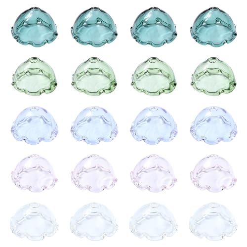 Ipotkitt 30 Stück 5 Farben Glas Blumen Perlen Kappen Windglocke Perlenkegel Kristall Blumen Quallen Perlen Trompete Blume Lose Perlen für DIY Windspiele Handwerk Schmuckherstellung Ipotkitt 30 Stück 5 Farben Glas Blumen Perlen Kappen Windglocke Perlenkegel Kristall Blumen Quallen Perlen Trompete Blume Lose Perlen für DIY Windspiele Handwerk Schmuckherstellung von Ipotkitt