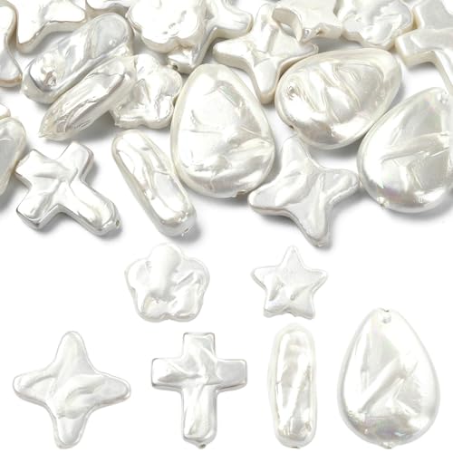 Ipotkitt 30 Stück 6 Stile Glasperlen unregelmäßige Perlen Kreuz Stern Blume Glas lose Perlen für DIY Schmuckherstellung Armband Halskette Ohrringe Schlüsselanhänger Dekor Ipotkitt 30 Stück 6 Stile Glasperlen unregelmäßige Perlen Kreuz Stern Blume Glas lose Perlen für DIY Schmuckherstellung Armband Halskette Ohrringe Schlüsselanhänger Dekor von Ipotkitt