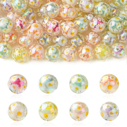 Ipotkitt 30 Stück zufällige 15 mm runde und Gänseblümchen-Acrylperlen in Kugel, Blumen-Abstandshalter, Kaugummi, Blumen, lose Ornamente für DIY Handwerk Ohrringe Schmuckherstellung Ipotkitt 30 Stück zufällige 15 mm runde und Gänseblümchen-Acrylperlen in Kugel, Blumen-Abstandshalter, Kaugummi, Blumen, lose Ornamente für DIY Handwerk Ohrringe Schmuckherstellung von Ipotkitt
