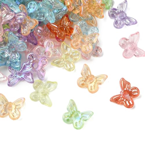 Ipotkitt 300 Stück zufällige Schmetterlingsförmige Acrylperlen, transparente Insekten-Abstandshalter, fliegende Tier-Ornamente für DIY Handwerk Ohrringe Schmuckherstellung Ipotkitt 300 Stück zufällige Schmetterlingsförmige Acrylperlen, transparente Insekten-Abstandshalter, fliegende Tier-Ornamente für DIY Handwerk Ohrringe Schmuckherstellung von Ipotkitt