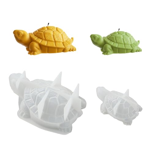Ipotkitt 3D-Silikon-Kerzenformen, Schildkröte, Meerestierform, für Bastelarbeiten, Epoxidharz, Aromatherapie, Kerzen, Seife, Wachs, Heim, Küche, Display-Dekoration, 2 Stück von Ipotkitt