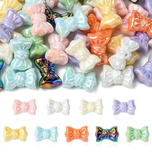 Ipotkitt 45pcs 9 Farben Acryl Schleife Perlen Niedliche Bowknot Lose Spacer Perlen für DIY Kunst Handwerk Supplies Armbänder Halsketten Ohrringe Schlüsselanhänger Schmuckherstellung Ipotkitt 45pcs 9 Farben Acryl Schleife Perlen Niedliche Bowknot Lose Spacer Perlen für DIY Kunst Handwerk Supplies Armbänder Halsketten Ohrringe Schlüsselanhänger Schmuckherstellung von Ipotkitt