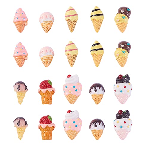 Ipotkitt 50 Stück 10 Stile ohne Loch Eis Cabochons Dessert Eis Creme Perlen Flatback Charms DIY für Handy Dekoration Bobby Pin Zubehör Ipotkitt 50 Stück 10 Stile ohne Loch Eis Cabochons Dessert Eis Creme Perlen Flatback Charms DIY für Handy Dekoration Bobby Pin Zubehör von Ipotkitt