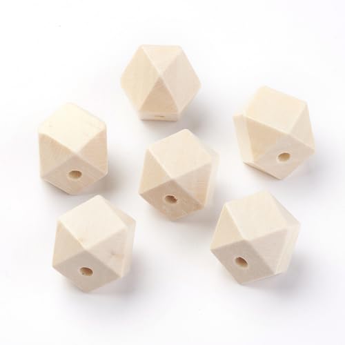 Ipotkitt 50 Stück 15 mm unlackierte Naturholz-Polygon-Perlen, sechseckige Holzperlen für DIY-Schmuckherstellung, Armbänder, Halsketten, Ohrringe, Schlüsselanhänger, Basteln, Heimdekoration Ipotkitt 50 Stück 15 mm unlackierte Naturholz-Polygon-Perlen, sechseckige Holzperlen für DIY-Schmuckherstellung, Armbänder, Halsketten, Ohrringe, Schlüsselanhänger, Basteln, Heimdekoration von Ipotkitt