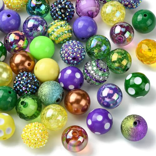 Ipotkitt 50 Stück 18 ~ 20 mm zufällige Acrylperlen rund lose Perlen Karnevalsmotiv Harz Kugel Kaugummi Perlen Strass Disco Spacer Perlen für DIY Schmuckherstellung Ipotkitt 50 Stück 18 ~ 20 mm zufällige Acrylperlen rund lose Perlen Karnevalsmotiv Harz Kugel Kaugummi Perlen Strass Disco Spacer Perlen für DIY Schmuckherstellung von Ipotkitt