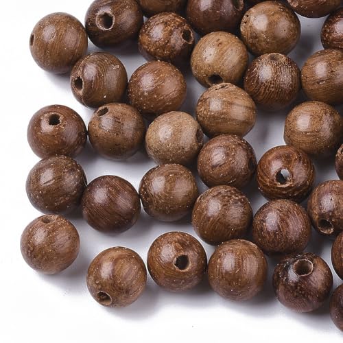 Ipotkitt 500 Stück 6 mm ungefärbte Naturholzperlen, rund, gewachst, Kugelform, Kreis, Mala, Gebete, lose Perlen für DIY-Schmuckherstellung, Rosenkranz, Tasbih, Armband, Halskette, Handwerk von Ipotkitt