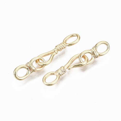 Ipotkitt 5er-Set Messinghaken und S-Haken-Verschlüsse, Kordel-Endkappen, Messingschnur, Gliederschnalle, Perlenkappen für DIY-Schmuckherstellung, Handwerk, Schlüsselanhänger, Armband, Halskette Ipotkitt 5er-Set Messinghaken und S-Haken-Verschlüsse, Kordel-Endkappen, Messingschnur, Gliederschnalle, Perlenkappen für DIY-Schmuckherstellung, Handwerk, Schlüsselanhänger, Armband, Halskette von Ipotkitt