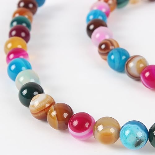 Ipotkitt 60 Stück/Strang, 6 mm, Regenbogenfarben, natürliche Edelstein-Achat-Perlen, Edelstein, runde Perlen, Kristall, lose Abstandshalter, Perlen für DIY-Schmuckherstellung, Zubehör, 38,1 cm Ipotkitt 60 Stück/Strang, 6 mm, Regenbogenfarben, natürliche Edelstein-Achat-Perlen, Edelstein, runde Perlen, Kristall, lose Abstandshalter, Perlen für DIY-Schmuckherstellung, Zubehör, 38,1 cm von Ipotkitt