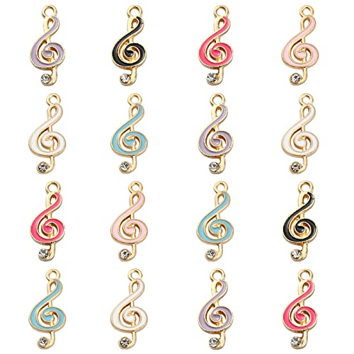Ipotkitt 60 Stück 6 Farben Emaille Musiknote Charms Musikinstrument Charms mit Kristall Strass zum Basteln Schmuckherstellung Zubehör Ipotkitt 60 Stück 6 Farben Emaille Musiknote Charms Musikinstrument Charms mit Kristall Strass zum Basteln Schmuckherstellung Zubehör von Ipotkitt