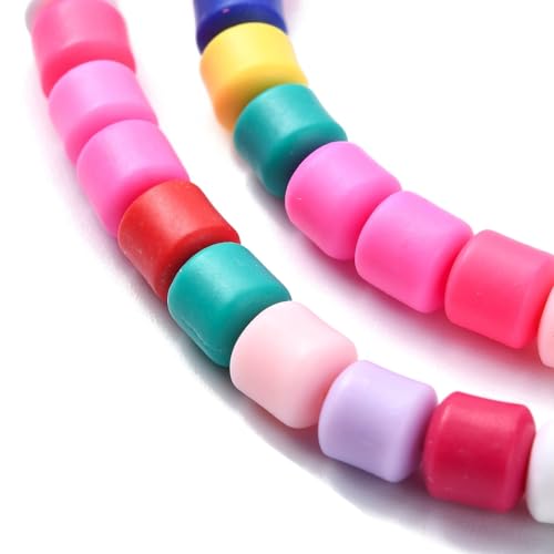 Ipotkitt 600 Stück 10 Stränge, handgefertigte Polymer-Ton, Säulenperlenstränge, bunte Heishi-Perlen, Abstandshalter für Armbänder, Halsketten, Bastelarbeiten Ipotkitt 600 Stück 10 Stränge, handgefertigte Polymer-Ton, Säulenperlenstränge, bunte Heishi-Perlen, Abstandshalter für Armbänder, Halsketten, Bastelarbeiten von Ipotkitt