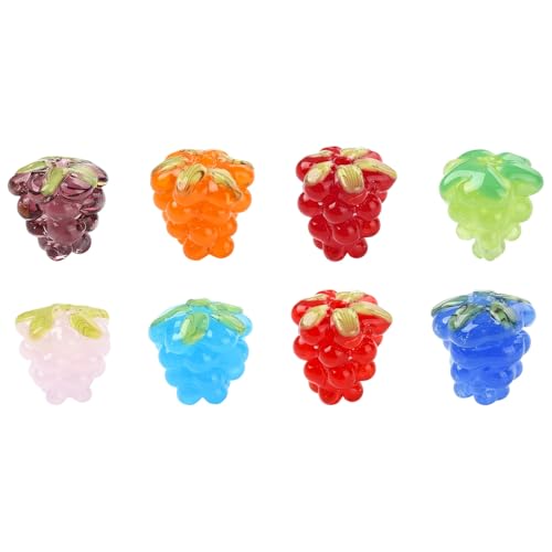 Ipotkitt 8 Stück 8 Stile Obstförmige Lampwork-Perlen Glas Traube Himbeere Perlen Lebensmittel Perlen Ornamente für DIY Handwerk Halskette Ohrring Schmuckherstellung Ipotkitt 8 Stück 8 Stile Obstförmige Lampwork-Perlen Glas Traube Himbeere Perlen Lebensmittel Perlen Ornamente für DIY Handwerk Halskette Ohrring Schmuckherstellung von Ipotkitt