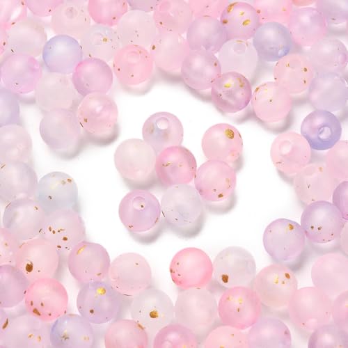 Ipotkitt Acrylperlen, rund, mattiert, transparent, Abstandshalter, Kunststoffkugeln, Ornamente für Bastelarbeiten, Schlüsselanhänger, Stifte, Schmuckherstellung, ca. 2000 Stück, 8 mm von Ipotkitt