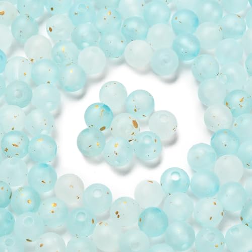 Ipotkitt Acrylperlen, rund, mattiert, transparent, lose Ornamente für Bastelarbeiten, Armbänder, Schmuckherstellung, 8 mm, ca. 2000 Stück Ipotkitt Acrylperlen, rund, mattiert, transparent, lose Ornamente für Bastelarbeiten, Armbänder, Schmuckherstellung, 8 mm, ca. 2000 Stück von Ipotkitt