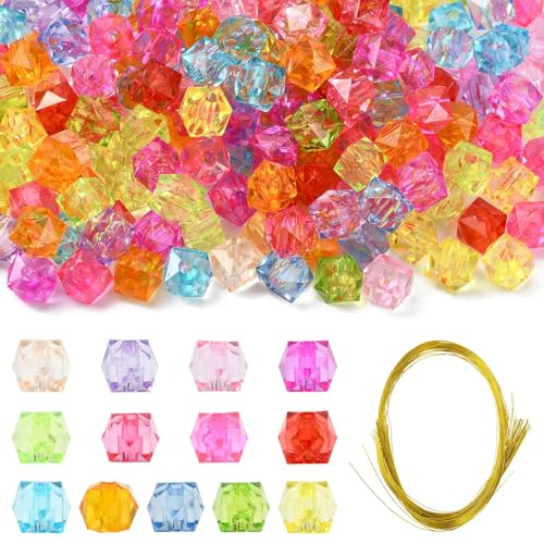 Ipotkitt Bunte facettierte Würfel-Acrylperlen, 10 mm, Bicone, lose Perlen für DIY, Handwerk, Schmuck, Armband, Halskette, Ohrringe, Schlüsselanhänger, Zubehör, 500 Stück Ipotkitt Bunte facettierte Würfel-Acrylperlen, 10 mm, Bicone, lose Perlen für DIY, Handwerk, Schmuck, Armband, Halskette, Ohrringe, Schlüsselanhänger, Zubehör, 500 Stück von Ipotkitt