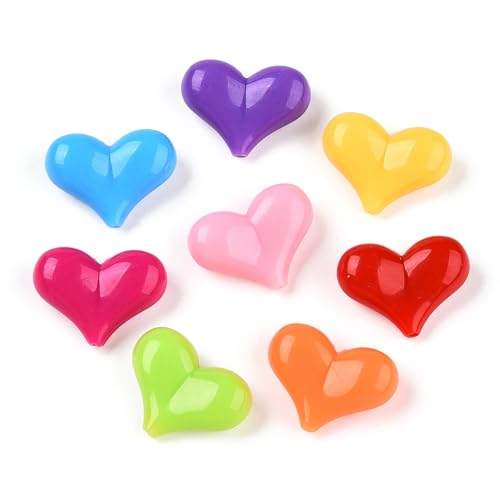 Ipotkitt Ca. 347 Stück gemischte Farben, Acryl-Herz-Perlen, Liebesform, Abstandshalter für DIY-Schmuckherstellung, Armbänder, Ohrringe, Halsketten, Schlüsselanhänger, Dekoration, Handwerk Ipotkitt Ca. 347 Stück gemischte Farben, Acryl-Herz-Perlen, Liebesform, Abstandshalter für DIY-Schmuckherstellung, Armbänder, Ohrringe, Halsketten, Schlüsselanhänger, Dekoration, Handwerk von Ipotkitt