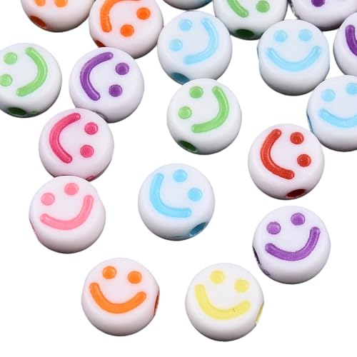 Ipotkitt Ca. 3637 Stück Acryl-Perlen, flach, rund, mit glücklichem Gesicht, lächelndes Gesicht, Abstandshalter für DIY-Schmuckherstellung, Handwerk, Armband, Halskette, Ohrringe, Schlüsselanhänger Ipotkitt Ca. 3637 Stück Acryl-Perlen, flach, rund, mit glücklichem Gesicht, lächelndes Gesicht, Abstandshalter für DIY-Schmuckherstellung, Handwerk, Armband, Halskette, Ohrringe, Schlüsselanhänger von Ipotkitt