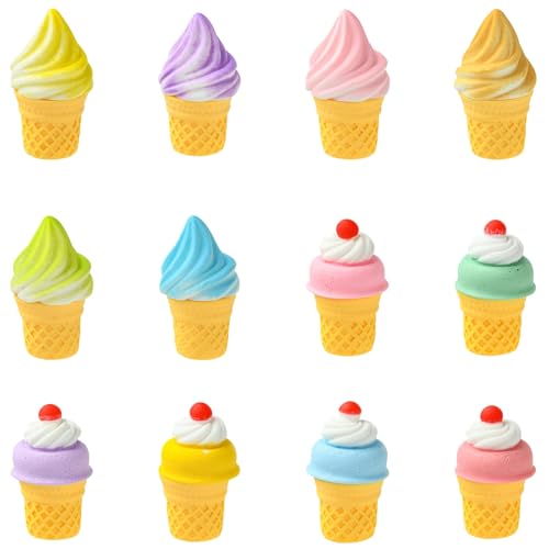 Ipotkitt Eiscreme-Cabochons aus Harz, für Sommer, Essen, Dessert, flache Rückseite, kein Loch, Perlen, Modell-Skulptur für DIY-Schmuck, Basteln, Ohrringe, Armband, Handyhülle, Puppenhaus-Dekoration von Ipotkitt