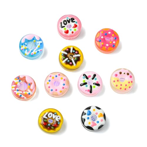 Ipotkitt Emaille-Perlen in 10 Farben, Donut-Perlen, Dssert, süßes Essen, Brot, handgezeichnete Glaskristallperlen für DIY-Schmuck, Handwerk, Halsketten, Armbänder, Ohrringe, Schlüsselanhänger Ipotkitt Emaille-Perlen in 10 Farben, Donut-Perlen, Dssert, süßes Essen, Brot, handgezeichnete Glaskristallperlen für DIY-Schmuck, Handwerk, Halsketten, Armbänder, Ohrringe, Schlüsselanhänger von Ipotkitt