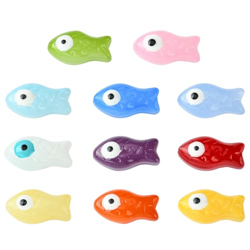 Ipotkitt Fisch- und Böser Blick, Emaille-Perlen, Ozean-Tier-Glasperlen, Strand, transparente Abstandshalter, Ornamente für Bastelarbeiten, Armbänder, Stifte, Schmuckherstellung, 22 Stück Ipotkitt Fisch- und Böser Blick, Emaille-Perlen, Ozean-Tier-Glasperlen, Strand, transparente Abstandshalter, Ornamente für Bastelarbeiten, Armbänder, Stifte, Schmuckherstellung, 22 Stück von Ipotkitt