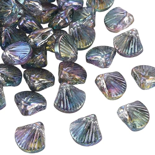 Ipotkitt Glasanhänger in Muschelform, Meerestier, Strand, Kristall-Charms für Bastelbedarf, Schmuck, Halsketten, Armbänder, Ohrringe, Schlüsselanhänger, Dekoration, 50 Stück Ipotkitt Glasanhänger in Muschelform, Meerestier, Strand, Kristall-Charms für Bastelbedarf, Schmuck, Halsketten, Armbänder, Ohrringe, Schlüsselanhänger, Dekoration, 50 Stück von Ipotkitt