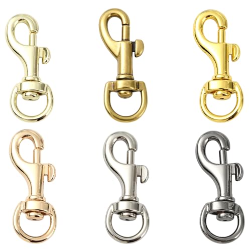 Ipotkitt Karabinerhaken aus Legierung, 6 Stile, drehbar, Karabinerverschluss für Bastelarbeiten, Schmuckherstellung, Geldbörse, Schlüsselanhänger, Taschen, Handtaschen, Zubehör, 12 Stück Ipotkitt Karabinerhaken aus Legierung, 6 Stile, drehbar, Karabinerverschluss für Bastelarbeiten, Schmuckherstellung, Geldbörse, Schlüsselanhänger, Taschen, Handtaschen, Zubehör, 12 Stück von Ipotkitt