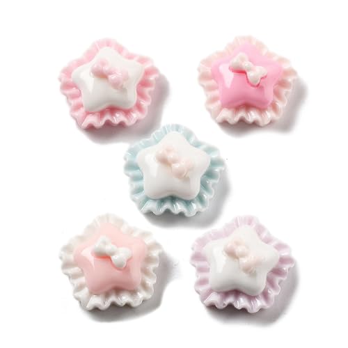 Ipotkitt Niedliche Mini-Schleifen-Reihe, Kunstharz, Cabochons, Stern, flache Rückseite, ohne Loch, Perlen für selbstgemachte Schmuck, Ohrringe, Armbänder, Halsketten, Haarnadeln, Handyhüllen, Basteln Ipotkitt Niedliche Mini-Schleifen-Reihe, Kunstharz, Cabochons, Stern, flache Rückseite, ohne Loch, Perlen für selbstgemachte Schmuck, Ohrringe, Armbänder, Halsketten, Haarnadeln, Handyhüllen, Basteln von Ipotkitt