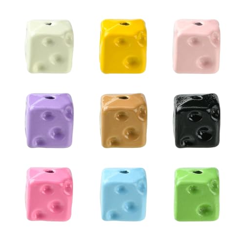Ipotkitt Quadratische Käseförmige Metallperlen in 9 Farben, Bonbonfarben, Zwischenperlen, Snack-Block, Ornamente für Bastelarbeiten, Ohrringe, Schlüsselanhänger, Stifte, Schmuckherstellung, 45 Stück Ipotkitt Quadratische Käseförmige Metallperlen in 9 Farben, Bonbonfarben, Zwischenperlen, Snack-Block, Ornamente für Bastelarbeiten, Ohrringe, Schlüsselanhänger, Stifte, Schmuckherstellung, 45 Stück von Ipotkitt