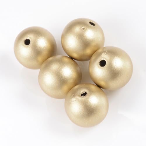 Ipotkitt Runde Acrylperlen, 500 g, 20 mm, goldfarben, sprühlackiert, rund, klobige Kugelform, Kaugummi-Perlen für DIY-Schmuck, Armbänder, Ohrringe, Halsketten, Schlüsselanhänger, Handwerk, ca. 110 Ipotkitt Runde Acrylperlen, 500 g, 20 mm, goldfarben, sprühlackiert, rund, klobige Kugelform, Kaugummi-Perlen für DIY-Schmuck, Armbänder, Ohrringe, Halsketten, Schlüsselanhänger, Handwerk, ca. 110 von Ipotkitt