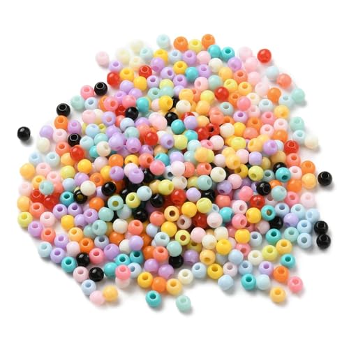 Ipotkitt Runde Acrylperlen, Kugelform, lose Perlen für Schmuckherstellung, Basteln, Armband, Halskette, Ohrringe, Schlüsselanhänger, gemischte Farben, ca. 645 Stück Ipotkitt Runde Acrylperlen, Kugelform, lose Perlen für Schmuckherstellung, Basteln, Armband, Halskette, Ohrringe, Schlüsselanhänger, gemischte Farben, ca. 645 Stück von Ipotkitt