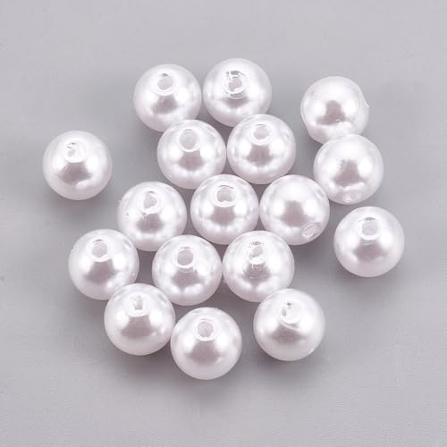 Ipotkitt Runde Perlen aus ABS-Kunststoff, 8 mm, Weiß, 2000 Stück Ipotkitt Runde Perlen aus ABS-Kunststoff, 8 mm, Weiß, 2000 Stück von Ipotkitt