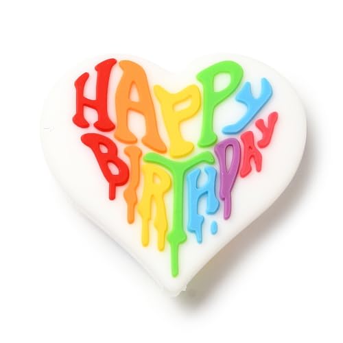 Ipotkitt Silikonperlen in Herzform, Aufschrift "Happy Birthday", lose Perlen für DIY-Schmuck, Basteln, Stift, Schlüsselanhänger, Armband, Schlüsselband, Geschenk, Zubehör, 20 Stück Ipotkitt Silikonperlen in Herzform, Aufschrift "Happy Birthday", lose Perlen für DIY-Schmuck, Basteln, Stift, Schlüsselanhänger, Armband, Schlüsselband, Geschenk, Zubehör, 20 Stück von Ipotkitt