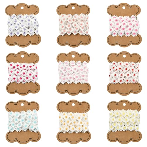 Ipotkitt Spitzenbänder aus Polyester, Gänseblümchenrand, Spitzenborte zum Nähen, Hochzeitsdekoration, DIY, Kunst, Handwerk, Scrapbooking, Zubehör, Kleidertasche, 18 Meter Ipotkitt Spitzenbänder aus Polyester, Gänseblümchenrand, Spitzenborte zum Nähen, Hochzeitsdekoration, DIY, Kunst, Handwerk, Scrapbooking, Zubehör, Kleidertasche, 18 Meter von Ipotkitt
