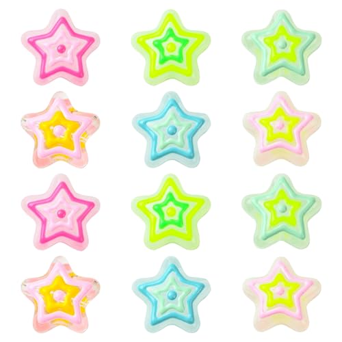 Ipotkitt Sternförmige Emaille-Perlen in 6 Farben, himmlische Glasperlen, Abstandshalter, Jade-Imitation für Bastelarbeiten, Schlüsselanhänger, Armband, Ohrringe, Schmuckherstellung, 12 Stück Ipotkitt Sternförmige Emaille-Perlen in 6 Farben, himmlische Glasperlen, Abstandshalter, Jade-Imitation für Bastelarbeiten, Schlüsselanhänger, Armband, Ohrringe, Schmuckherstellung, 12 Stück von Ipotkitt