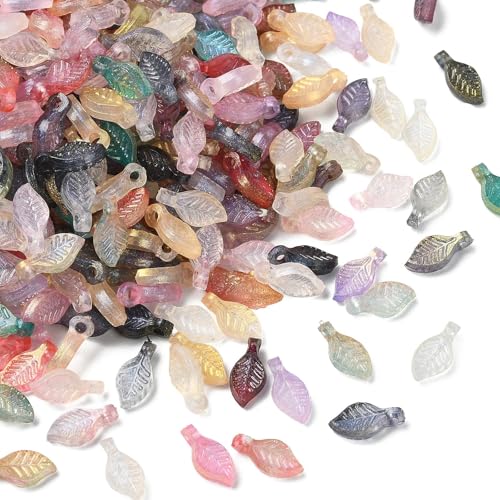 Ipotkitt Verschiedene Acryl-Charms für Süßigkeiten, Blätter, Schneeflocken, Blumen, Muscheln, Blätter, Feen-Anhänger für DIY-Halsketten, Armbänder, Ohrringe, Bastelbedarf, Acryl, Kein Edelstein von Ipotkitt
