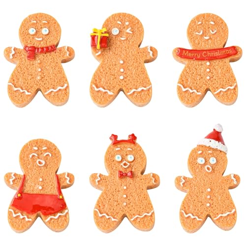 Ipotkitt Weihnachts-Cabochons, Lebkuchenmann, flache Rückseite, Verzierungen für selbstgemachte Haarverschlüsse, Seile, Schmuckherstellung, Kunsthandwerk, 18 Stück Ipotkitt Weihnachts-Cabochons, Lebkuchenmann, flache Rückseite, Verzierungen für selbstgemachte Haarverschlüsse, Seile, Schmuckherstellung, Kunsthandwerk, 18 Stück von Ipotkitt