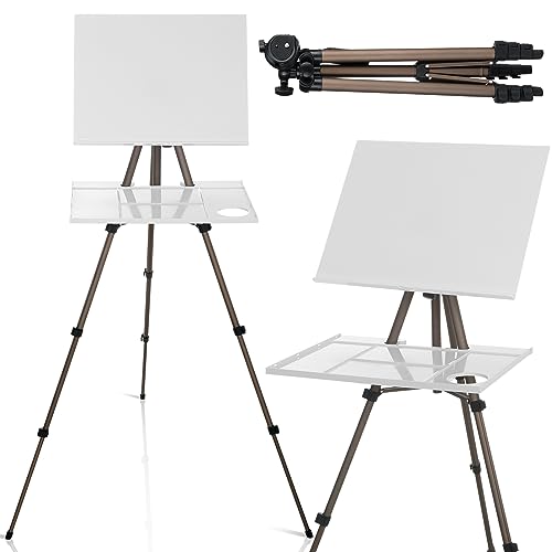 Ireer 43,2-165 cm Künstler-Aquarell-Staffelei mit stabilem Stativ, verstellbarer Aluminium-Metall-Staffelei mit Tablett, leichte Reise-Staffelei zum Malen von Leinwand, Kinder, Erwachsene, Tischboden Ireer 43,2-165 cm Künstler-Aquarell-Staffelei mit stabilem Stativ, verstellbarer Aluminium-Metall-Staffelei mit Tablett, leichte Reise-Staffelei zum Malen von Leinwand, Kinder, Erwachsene, Tischboden von Ireer