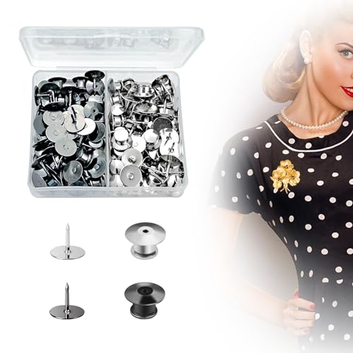 Irenwarl 60stk Metall Pin Keeper, Verschlussstift, Klassisch, Schwarz, Silber Irenwarl 60stk Metall Pin Keeper, Verschlussstift, Klassisch, Schwarz, Silber von Irenwarl