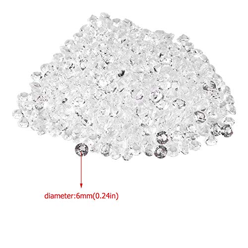 Irfora Luxuriöse Acrylperlen, Funkelnde Dekoration Juwelen, Kleber für DIY -Handwerk. 8 Mm, 6 Mm Perlen, 1000 Stück, 2000pcs mit Tasche, Ideal für Hochzeitsdekor, (6mm (2000pcs)) von Irfora